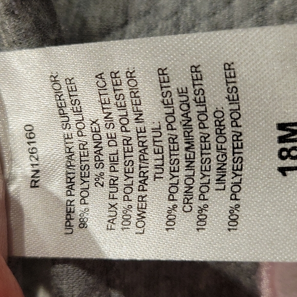 Little Lass Girls Heart Pink and Rose Gold Glitter Tutu Dress Size 18 M - Picture 7 of 9